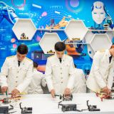 Berdimuhamet Annaýew adyndaky Ýöriteleşdirilen harby mekdebinde robot tehnikasy boýunça ýaryş geçirildi