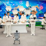 Berdimuhamet Annaýew adyndaky Ýöriteleşdirilen harby mekdebinde robot tehnikasy boýunça ýaryş geçirildi