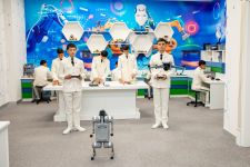 Berdimuhamet Annaýew adyndaky Ýöriteleşdirilen harby mekdebinde robot tehnikasy boýunça ýaryş geçirildi