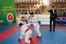 Harby gullukçylaryň arasynda karatedo boýunça sport ýaryşy geçirildi