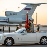 Russiýa Federasiýasynyň wekiliýeti 748-nji atyjylyk polkunyň söweşjeň baýdagyny ýurdumyza getirdi