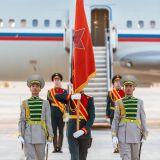 Russiýa Federasiýasynyň wekiliýeti 748-nji atyjylyk polkunyň söweşjeň baýdagyny ýurdumyza getirdi