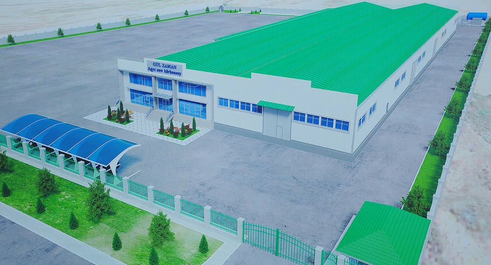 Ahal welaýatynda agyz suw kärhanasynyň düýbi tutuldy