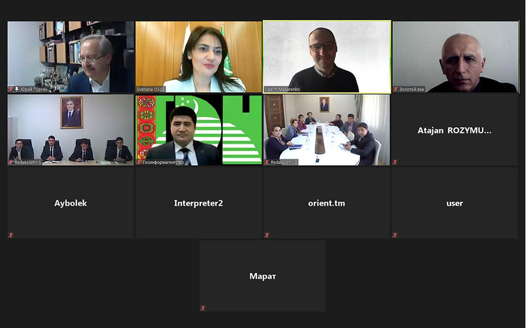 Daşary ýurtly hyzmatdaşlar bilen nobatdaky wideoduşuşyklar