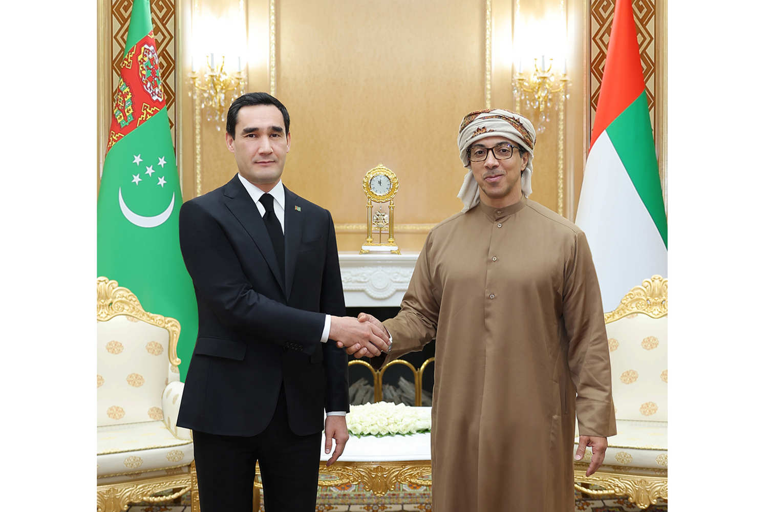 Hormatly Prezidentimiziň Şeýh Mansur bin Zaýed Al Nahaýýan bilen duşuşygy