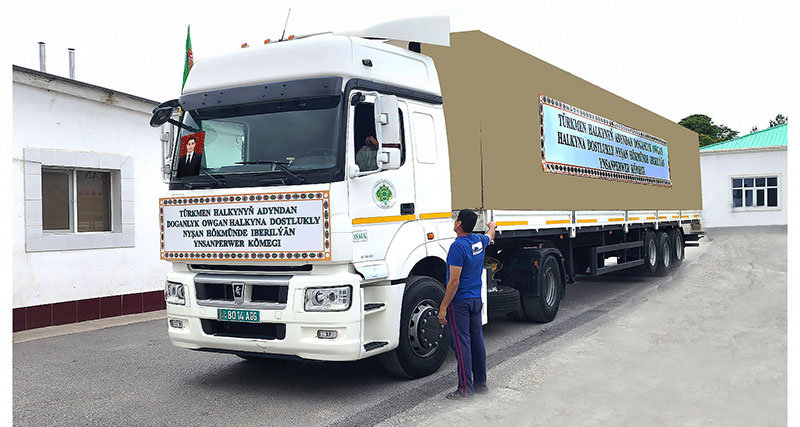 Türkmenistan Owganystana ynsanperwer kömegi ugratdy