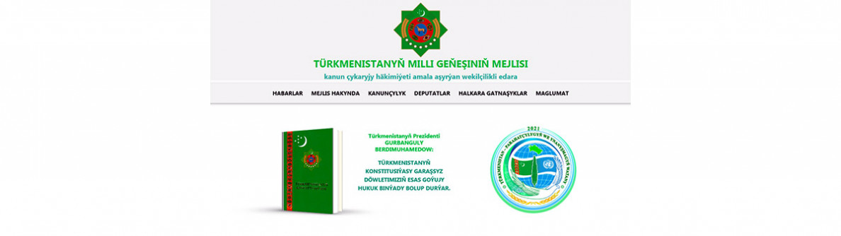 Türkmenistanyň Milli Geňeşiniň Mejlisiniň saýty işläp başlady