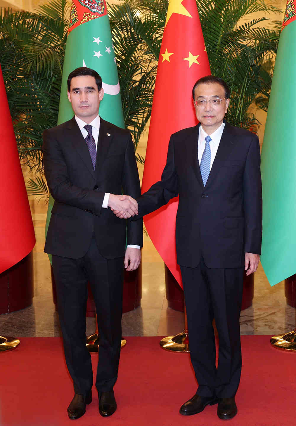 Türkmenistanyň Prezidenti Hytaý Halk Respublikasynyň Döwlet Geňeşiniň Premýeri bilen duşuşdy