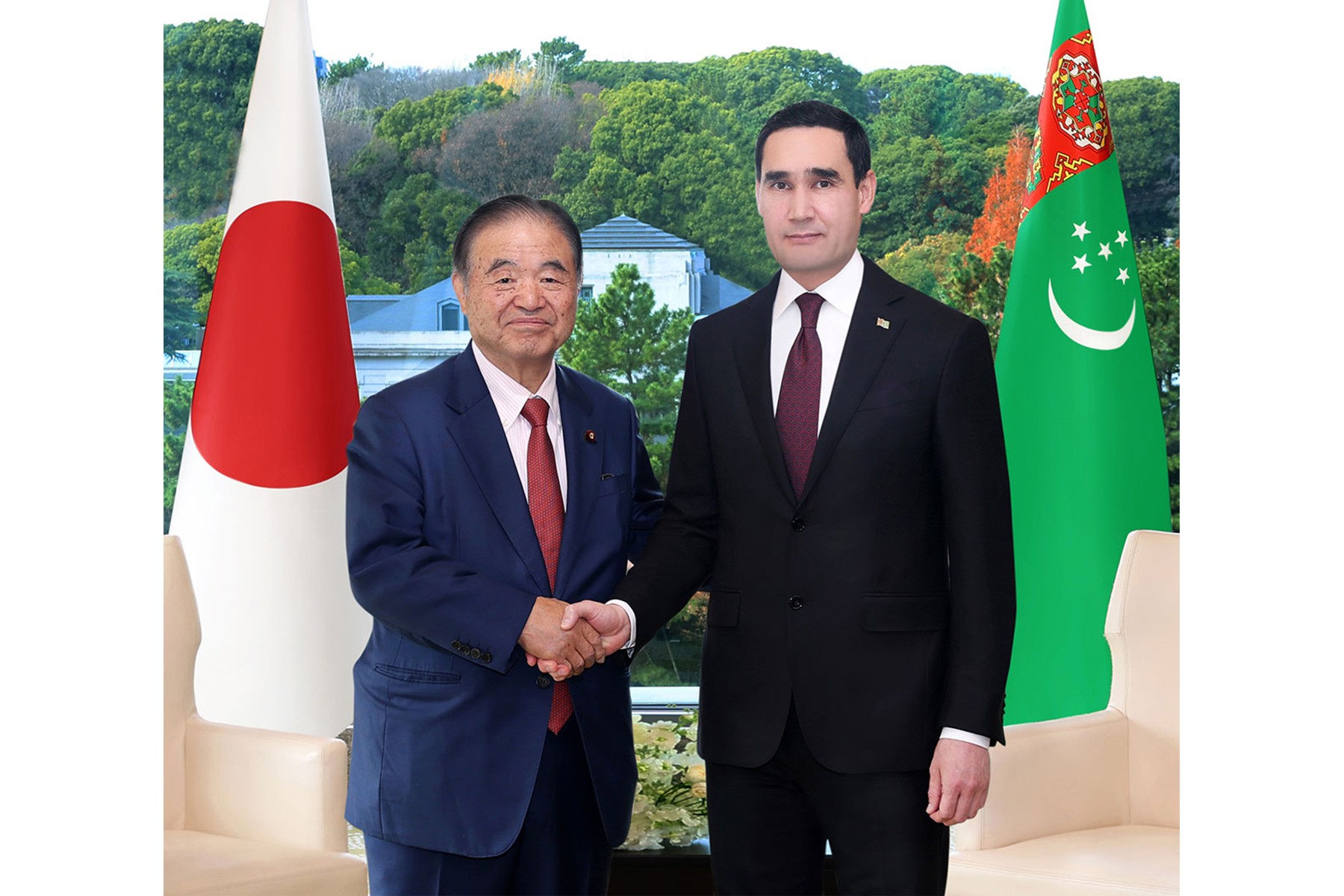 Türkmenistanyň Prezidentiniň Ýapon-türkmen parlamentara dostluk toparynyň başlygy bilen duşuşygy