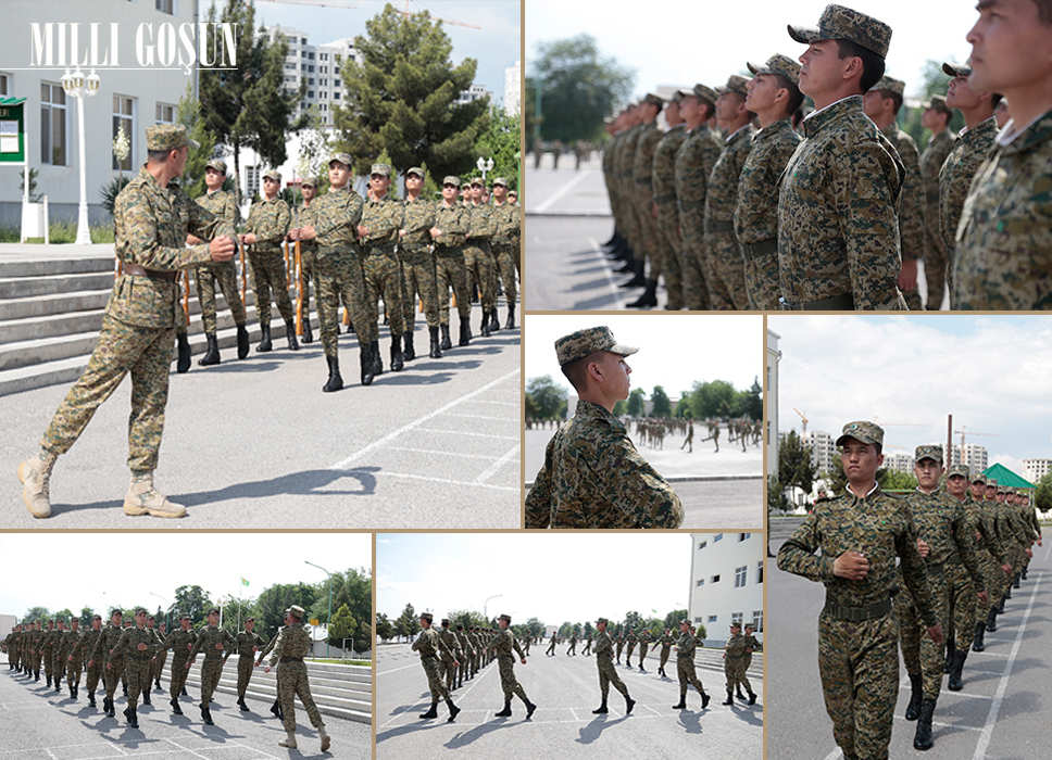 Ýaş esgerleriň harby gullukdaky ilkinji günleri