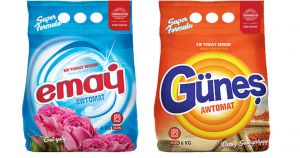 Ahal welaýatynda kir ýuwujy serişdäniň täze iki görnüşi öndürilip başlandy