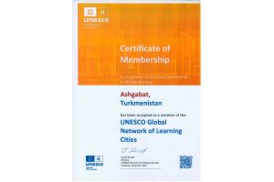 Aşgabat ÝUNESKO-nyň öwreniji şäherleriniň bütindünýä toruna girizildi