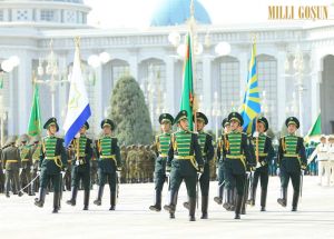 Garaşsyzlygymyzyň 28 ýyllygynyň şanyna harby ýöriş