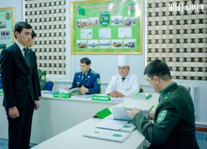 Mary welaýatynda harby gulluga ugradyş dabaralary