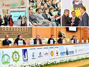 Türkmenistanda dünýäniň nebitgaz senagatynyň gazananlary görkezilýär