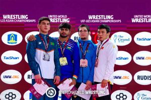 Türkmenistanly pälwanlar U23 Aziýa ýaşlar çempionatynda dört medal gazandy