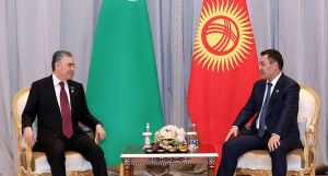 Türkmenistanyň Milli Geňeşiniň Halk Maslahatynyň Başlygynyň Gyrgyz Respublikasynyň Prezidenti bilen duşuşygy