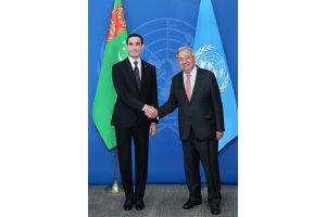 Türkmenistanyň Prezidenti BMG-niň Baş sekretary bilen duşuşdy