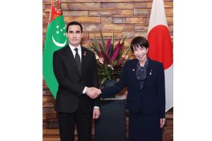 Türkmenistanyň Prezidentiniň Ýaponiýanyň Premýer-ministri bilen duşuşygy