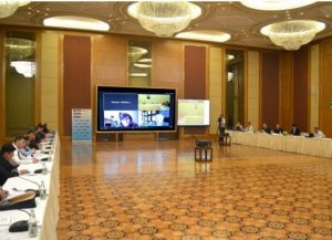 Ýurduň KHBS-niň neşir önümleriniň işini kämilleşdirmek boýunça maslahatlaşmalarynyň wideoaragatnaşyk arkaly tanyşdyrylyş dabarasy geçirildi